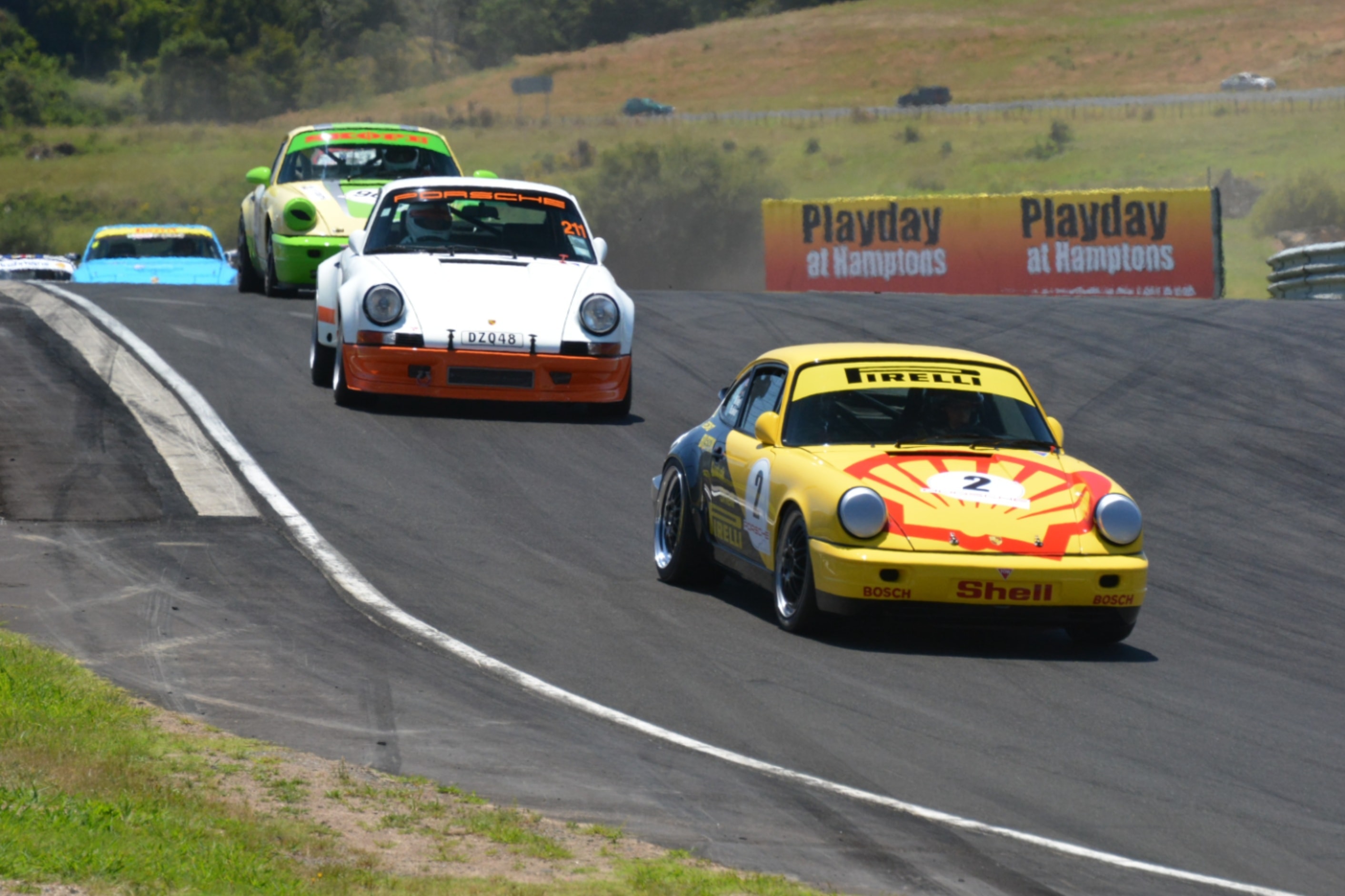 Race car preparation in the paddock